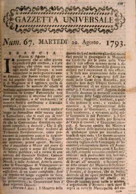 Gazzetta universale Dienstag 20. August 1793