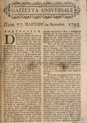 Gazzetta universale Dienstag 24. September 1793