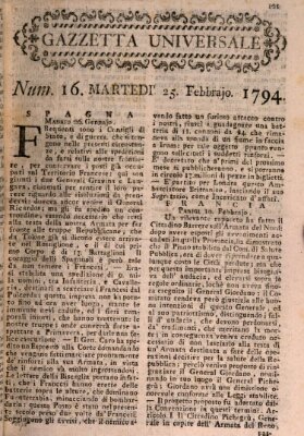 Gazzetta universale Dienstag 25. Februar 1794