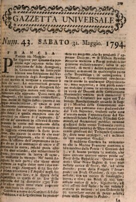 Gazzetta universale Samstag 31. Mai 1794