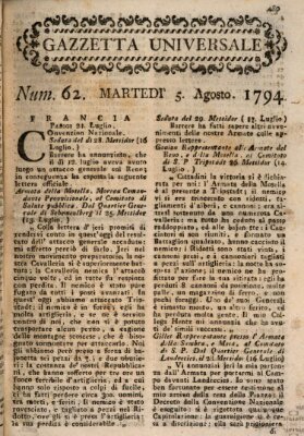 Gazzetta universale Dienstag 5. August 1794