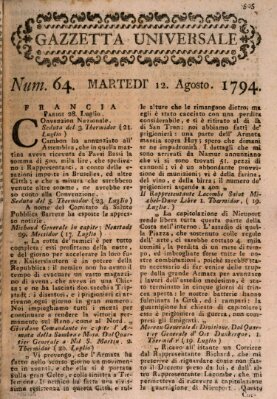 Gazzetta universale Dienstag 12. August 1794