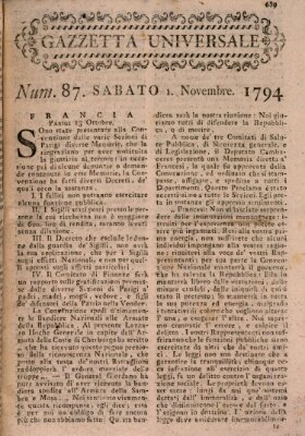 Gazzetta universale Samstag 1. November 1794