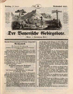 Der bayerische Gebirgsbote (Der Grenzbote) Freitag 29. Januar 1847