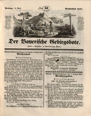 Der bayerische Gebirgsbote (Der Grenzbote) Freitag 16. April 1847