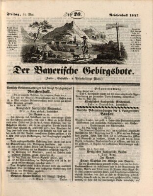 Der bayerische Gebirgsbote (Der Grenzbote) Freitag 14. Mai 1847