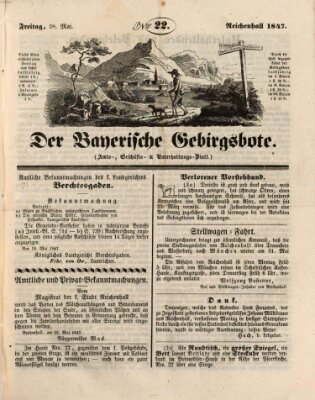 Der bayerische Gebirgsbote (Der Grenzbote) Freitag 28. Mai 1847