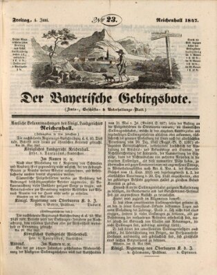 Der bayerische Gebirgsbote (Der Grenzbote) Freitag 4. Juni 1847