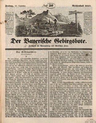 Der bayerische Gebirgsbote (Der Grenzbote) Freitag 10. Dezember 1847