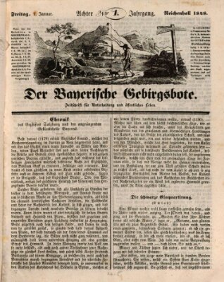 Der bayerische Gebirgsbote (Der Grenzbote) Freitag 7. Januar 1848