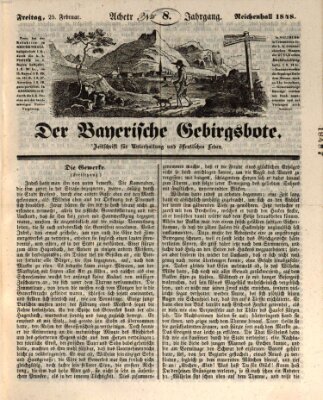 Der bayerische Gebirgsbote (Der Grenzbote) Freitag 25. Februar 1848