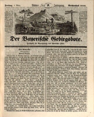 Der bayerische Gebirgsbote (Der Grenzbote) Freitag 3. März 1848