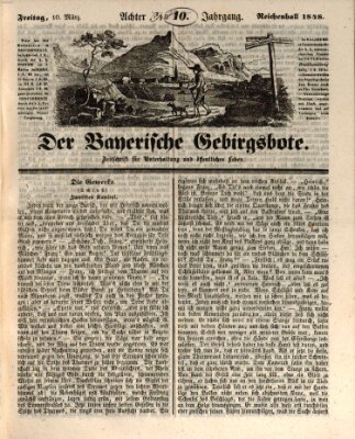 Der bayerische Gebirgsbote (Der Grenzbote) Freitag 10. März 1848