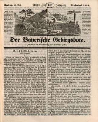 Der bayerische Gebirgsbote (Der Grenzbote) Freitag 12. Mai 1848