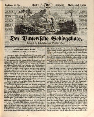 Der bayerische Gebirgsbote (Der Grenzbote) Freitag 26. Mai 1848