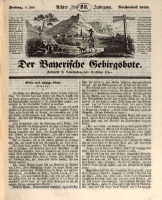 Der bayerische Gebirgsbote (Der Grenzbote) Freitag 9. Juni 1848