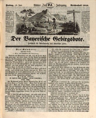 Der bayerische Gebirgsbote (Der Grenzbote) Freitag 16. Juni 1848