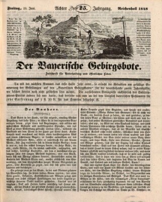 Der bayerische Gebirgsbote (Der Grenzbote) Freitag 23. Juni 1848