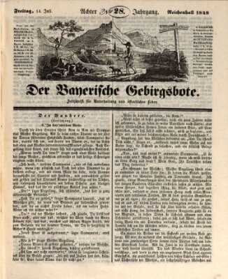 Der bayerische Gebirgsbote (Der Grenzbote) Freitag 14. Juli 1848