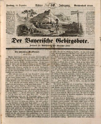 Der bayerische Gebirgsbote (Der Grenzbote) Freitag 29. Dezember 1848