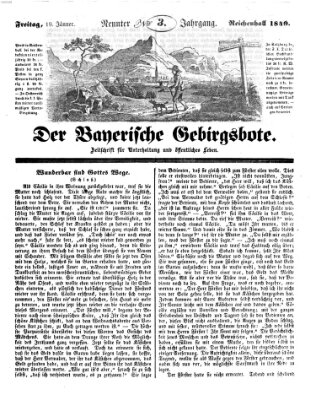 Der bayerische Gebirgsbote (Der Grenzbote) Freitag 19. Januar 1849