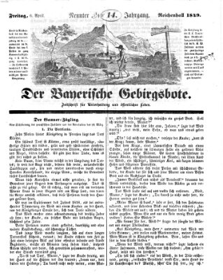 Der bayerische Gebirgsbote (Der Grenzbote) Freitag 6. April 1849