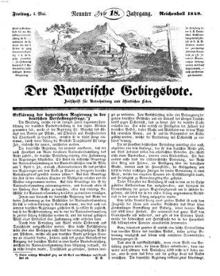 Der bayerische Gebirgsbote (Der Grenzbote) Freitag 4. Mai 1849