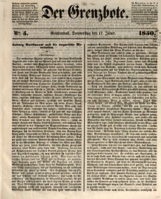 Der Grenzbote Donnerstag 17. Januar 1850