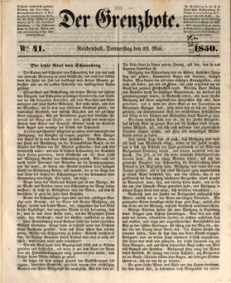 Der Grenzbote Donnerstag 23. Mai 1850