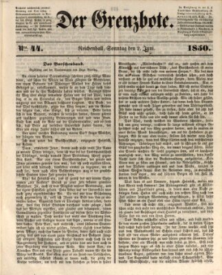 Der Grenzbote Sonntag 2. Juni 1850