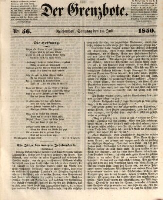 Der Grenzbote Sonntag 14. Juli 1850