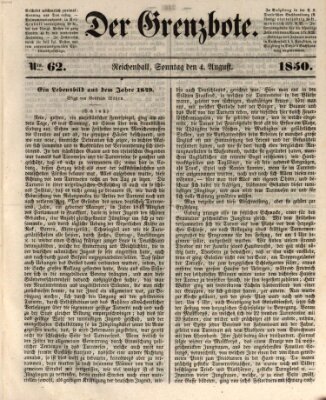 Der Grenzbote Sonntag 4. August 1850