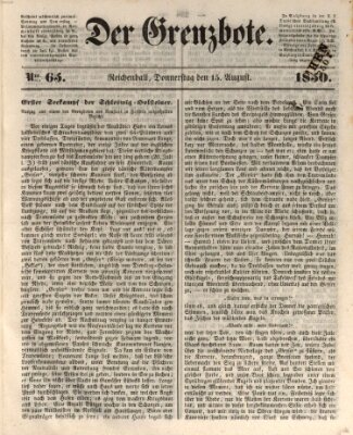 Der Grenzbote Donnerstag 15. August 1850