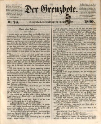 Der Grenzbote Donnerstag 12. September 1850