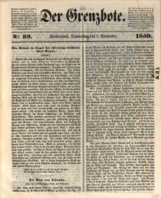 Der Grenzbote Donnerstag 7. November 1850