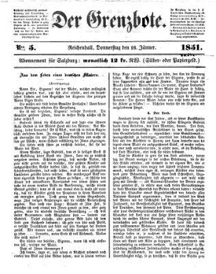 Der Grenzbote Donnerstag 16. Januar 1851