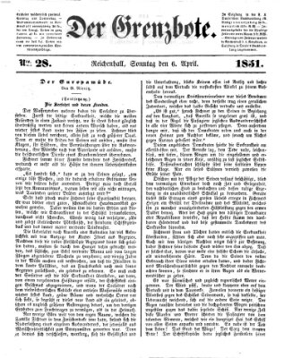 Der Grenzbote Sonntag 6. April 1851