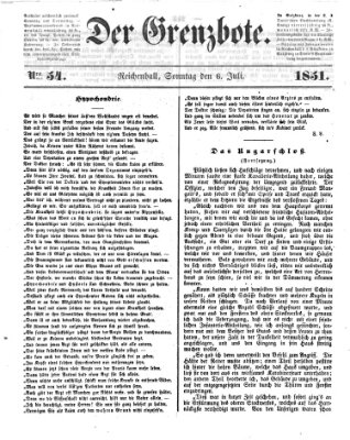 Der Grenzbote Sonntag 6. Juli 1851
