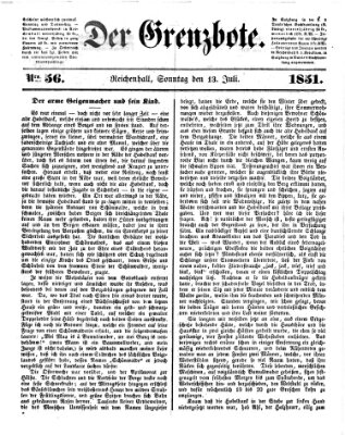 Der Grenzbote Sonntag 13. Juli 1851