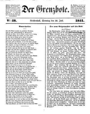 Der Grenzbote Sonntag 20. Juli 1851