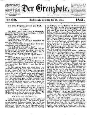 Der Grenzbote Sonntag 27. Juli 1851