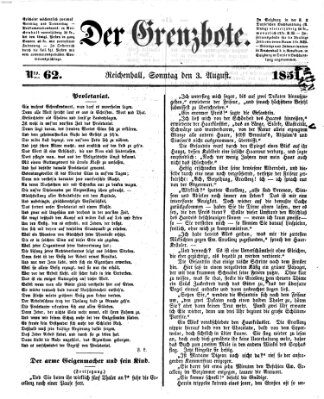 Der Grenzbote Sonntag 3. August 1851