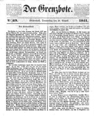 Der Grenzbote Donnerstag 28. August 1851