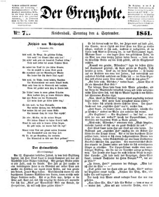 Der Grenzbote Donnerstag 4. September 1851