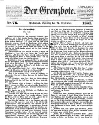 Der Grenzbote Sonntag 21. September 1851