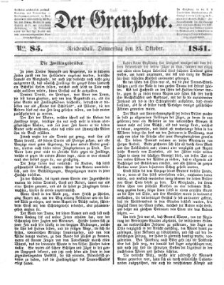 Der Grenzbote Donnerstag 23. Oktober 1851