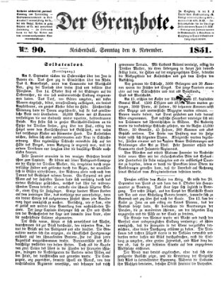 Der Grenzbote Sonntag 9. November 1851