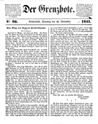 Der Grenzbote Sonntag 30. November 1851