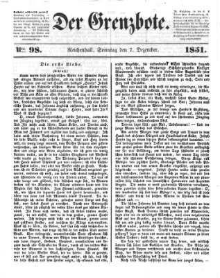 Der Grenzbote Sonntag 7. Dezember 1851