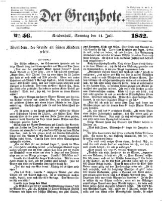 Der Grenzbote Sonntag 11. Juli 1852